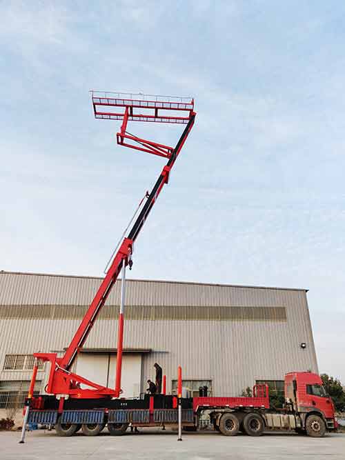 ?江西客戶定制一臺(tái)舉升23米的高空作業(yè)平臺(tái)設(shè)備